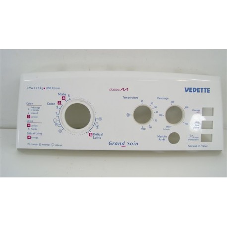 52X0914 VEDETTE VLT2080-FD/D n°358 bandeau pour lave linge