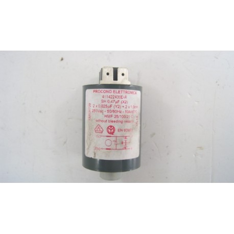 3792740007 ELECTROLUX EWW1697MDW n°192 Antiparasite 0.47µF 10A lave linge